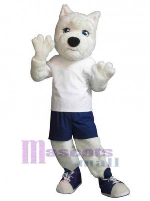 White Puppy Dog Mascot Costume Animal