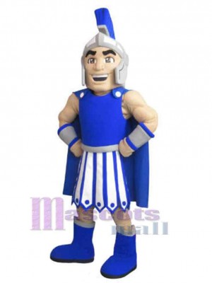 Blue Spartan Mascot Costume People