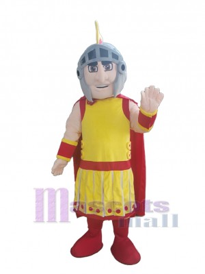 Gold and Maroon Spartan Mascot Costume People