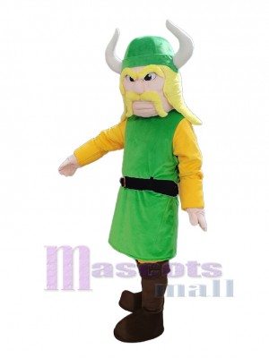 Pirate in Green Clothes Mascot Costume People
