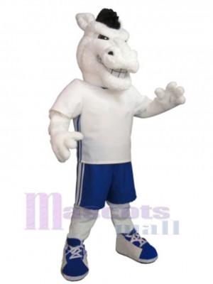 White Mustang Horse Mascot Costume Animal