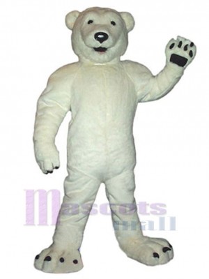 Strong White Bear Mascot Costume Animal