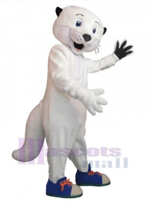 White Otter Mascot Costume Animal