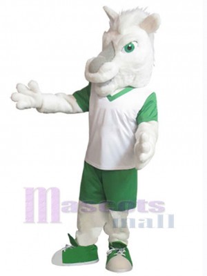 White Horse Mascot Costume Animal