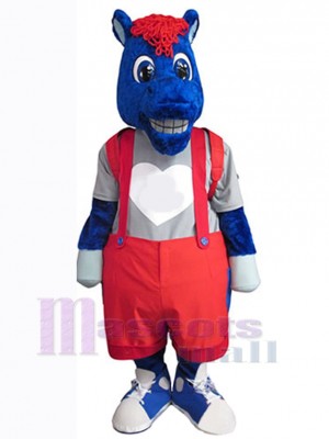 Blue Pony Horse Mascot Costume Animal