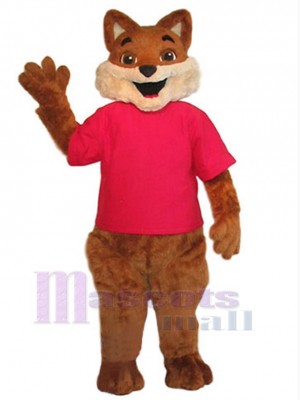 Squirrel in Red T-shirt Mascot Costume Animal
