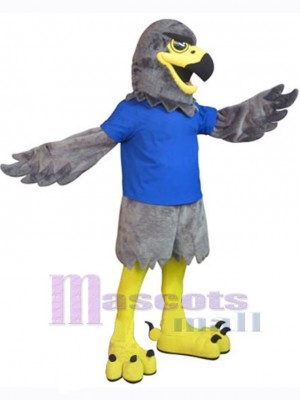 Gray Falcon Mascot Costume Animal