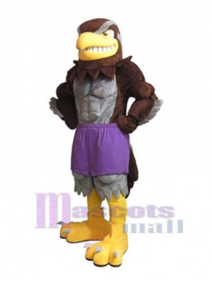 Brown Falcon Mascot Costume Animal