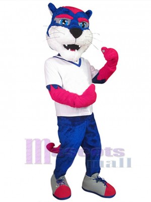 Blue Panther Mascot Costume Animal