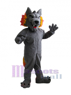 Fierce Gray Wolf Mascot Costume Animal