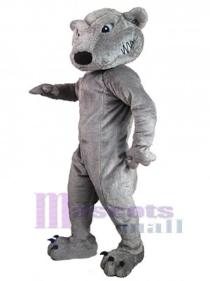 Smart Gray Wolf Mascot Costume Animal