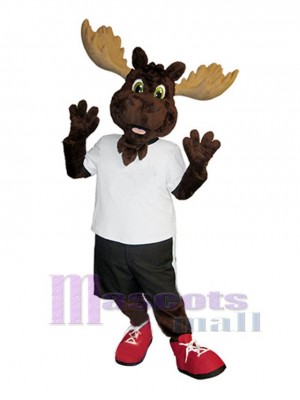 Happy Moose Mascot Costume Animal