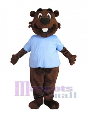 Happy Beaver Mascot Costume Animal