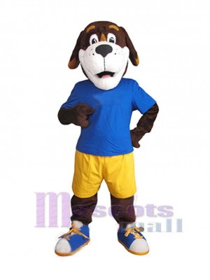 Dog in yellow sweatpants Mascot Costume Animal