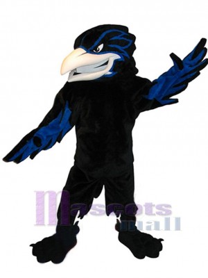 Blue and Black Raven Mascot Costume Animal