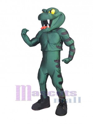 Green Viper Snake Mascot Costume Animal
