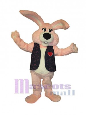 Likable Pink Rabbit Mascot Costume Animal