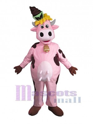 Pink Cow Mascot Costume Animal