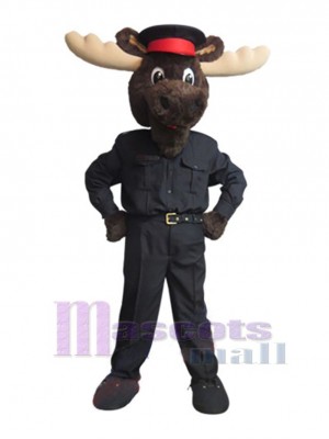 Police Moose Mascot Costume Animal