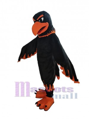 Black and Orange Hawk Mascot Costume Animal