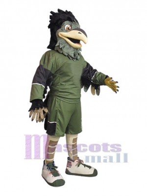 Green Hawk Mascot Costume Animal