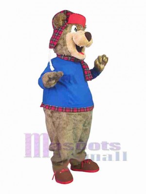 Happy Brown Bear Mascot Costume Animal