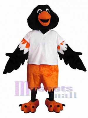 Giant Black and Orange Bird Mascot Costume Animal