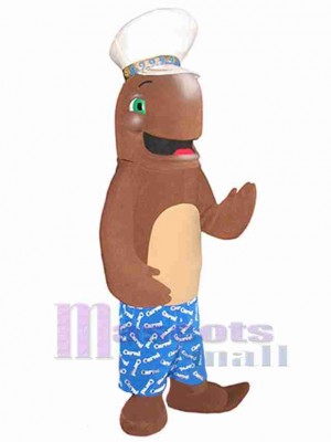 Brown Dolphin Mascot Costume Ocean