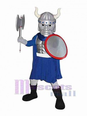 Blue and Silver Viking Mascot Costume People