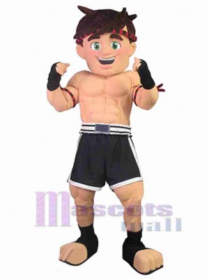 Gym Fighter Man Mascot Costume People