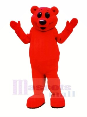 Red Lightweight Bear Mascot Costumes Cartoon