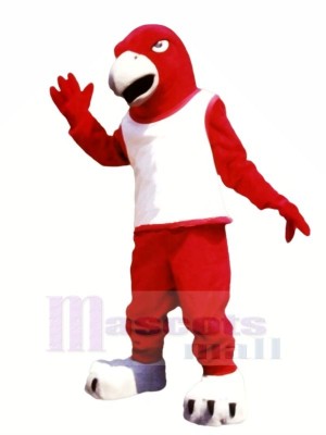 Red Falcon with White Vest Mascot Costumes