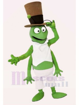 Grasshopper with Black Hat Mascot Costume