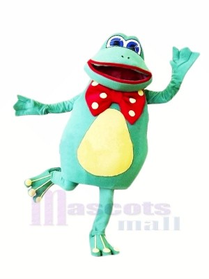 Happy Female Frog Mascot Costumes Cartoon