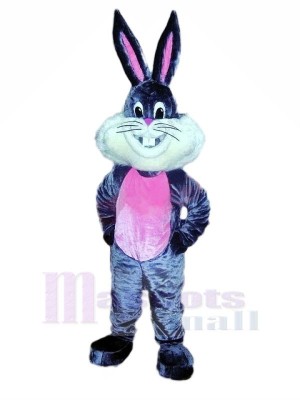 Happy Bunny Rabbit Mascot Costumes Cartoon