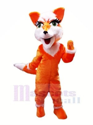 Orange Fox with Big Eyes Mascot Costumes Cheap	