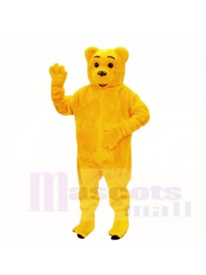 Smiling Golden Bear Mascot Costumes Cartoon