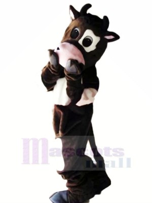 Shy Cow Mascot Costumes Cartoon