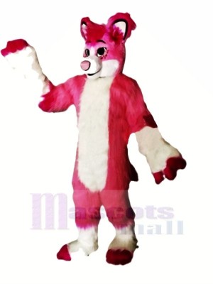 Pink Husky Dog Mascot Costumes 