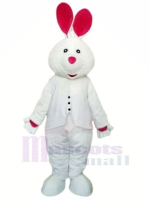 White Rabbit with Long Ear Mascot Costumes Animal