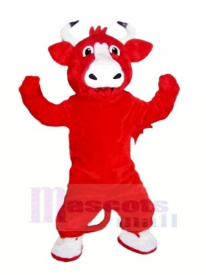 Happy Red Bull Mascot Costumes Cheap	