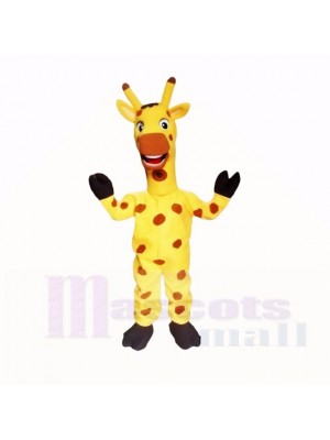 Yellow Friendly Lightweight Giraffe Mascot Costumes Cartoon