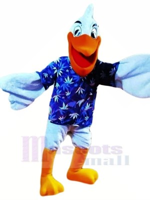 Happy Blue Pelican Mascot Costumes Cheap