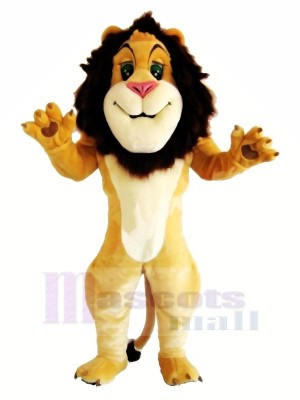 Happy Smiling Lion Mascot Costumes Cartoon