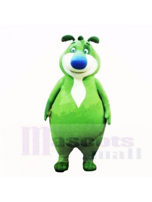 Green Bear Mascot Costumes Cartoon