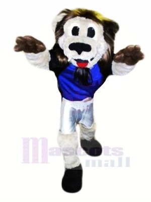 Grey Lion Mascot Costumes Adult