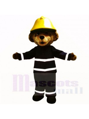 Smiling Fire Safety Bear Mascot Costumes Cartoon