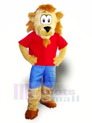 Funny Lion with Big Eyes Mascot Costumes Cartoon	