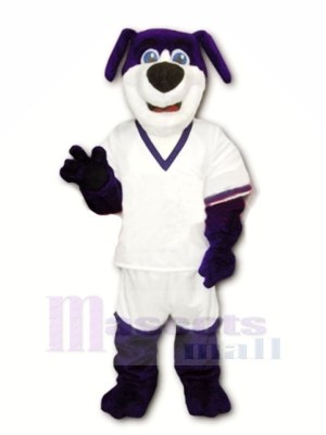 Purple Sport Dog Mascot Costumes Cartoon