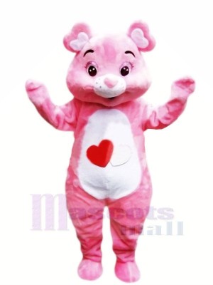 Lightweight Pink Bear Mascot Costume Cartoon